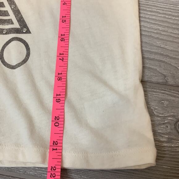 Def Leppard USA tour 80 studded graphic tee cropped T-shirt sz XL - Picture 5 of 7